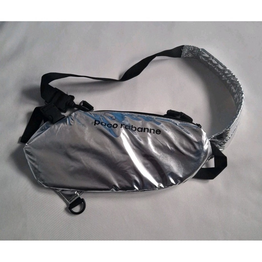 Paco‎ Rabanne Metallic Silver Versatile Bag Pouch